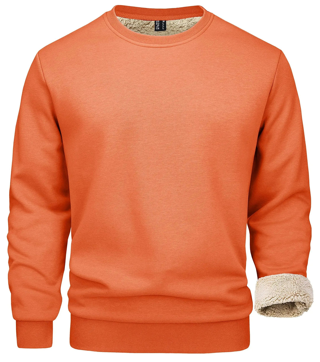 Trui Heren Gevoerd Zacht Oranje