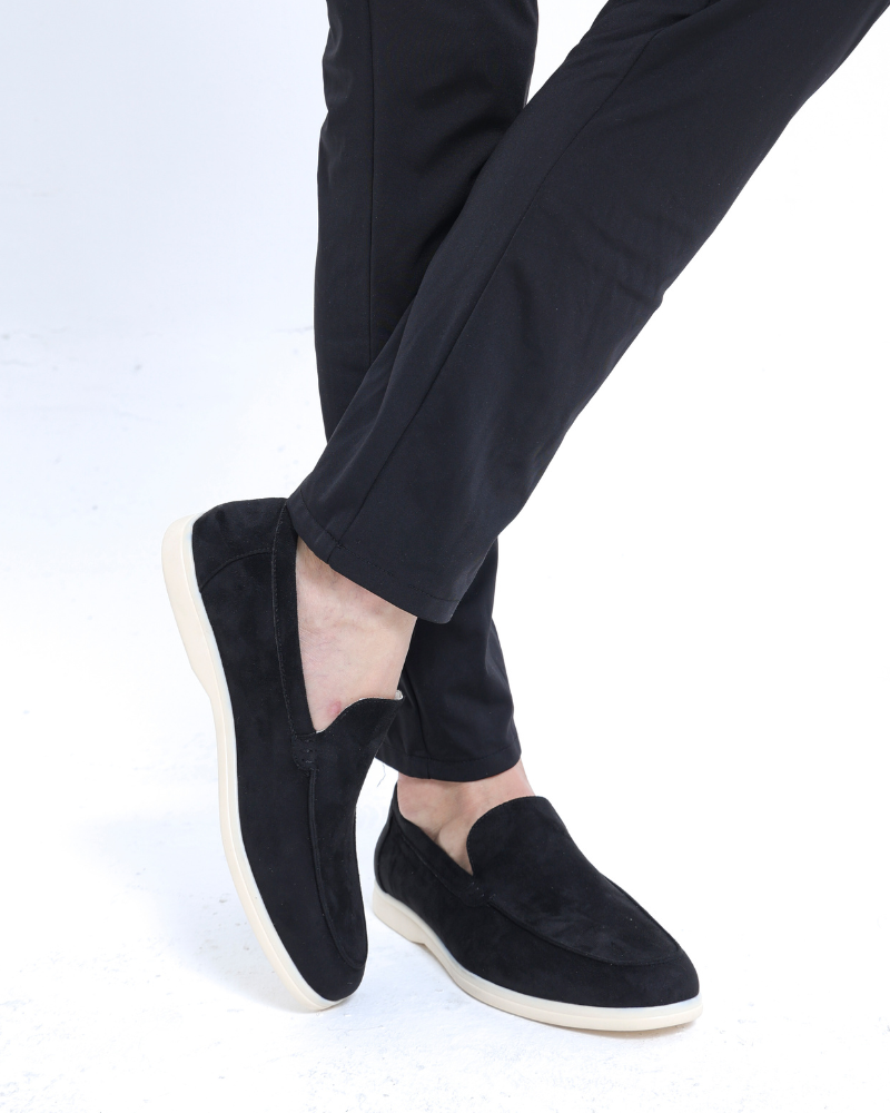 Jaxon Heren Loafers | Suède, Zwarte Elegante Instappers 8