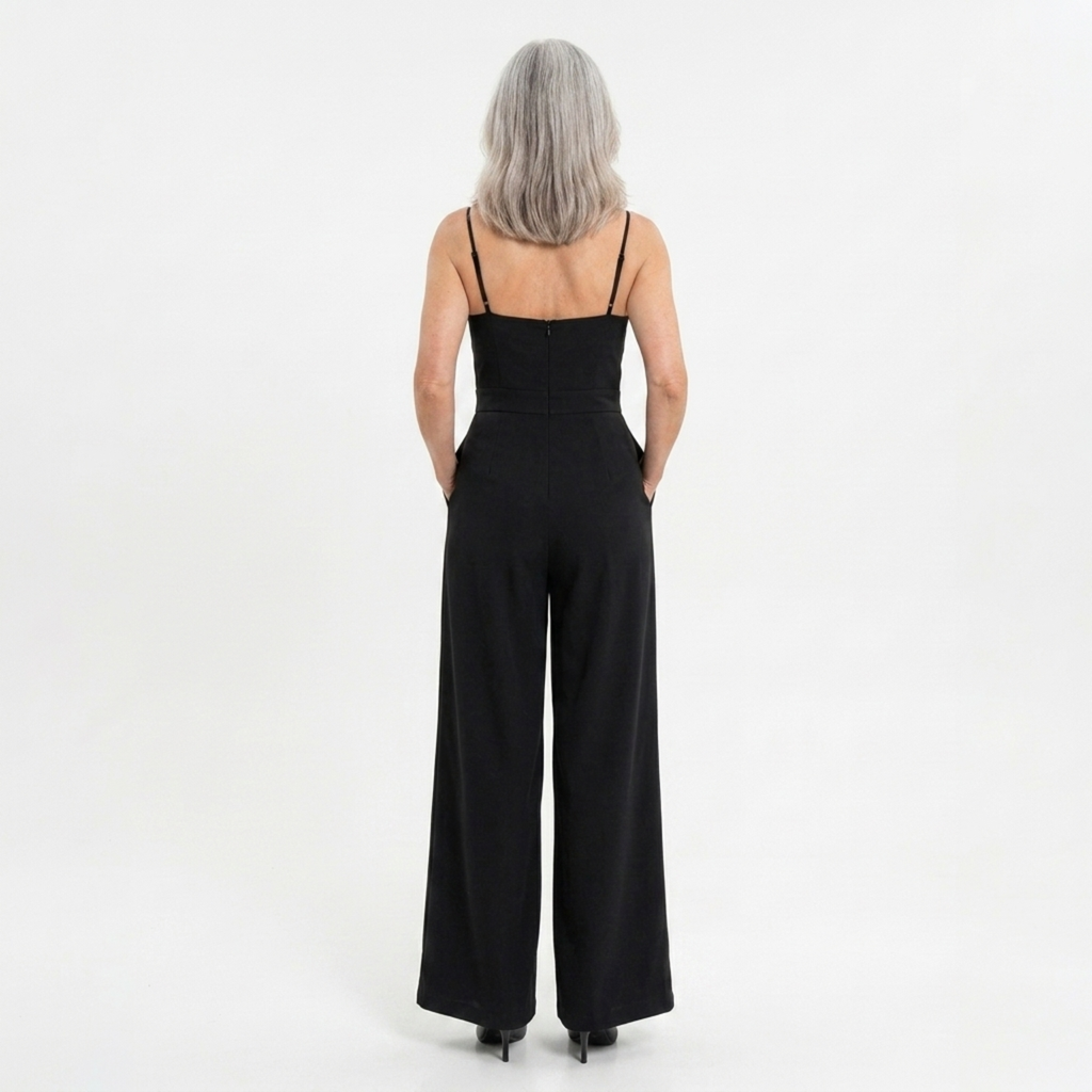 Lysandra | Jumpsuit Dames - Sweetheart Wijde Pijpen