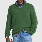 Sweater Heren Rits Lange Mouwen Zacht Casual Stijl Groen