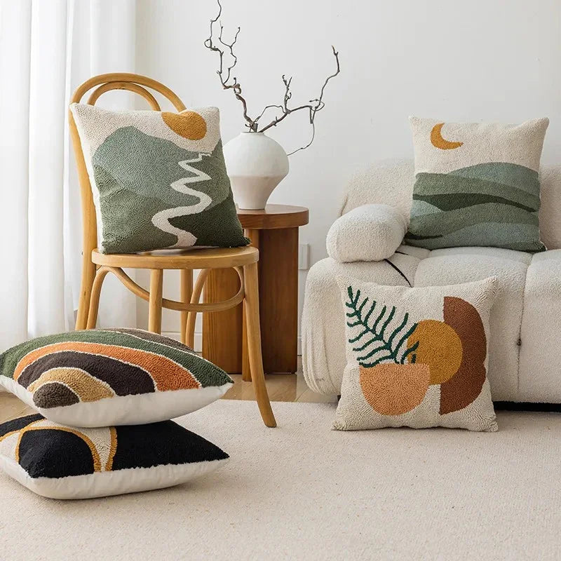 Kussenhoes 45x45cm van Zacht Fluweel met Abstract Ontwerp voor Bank Kussens en Binnenkussen 2