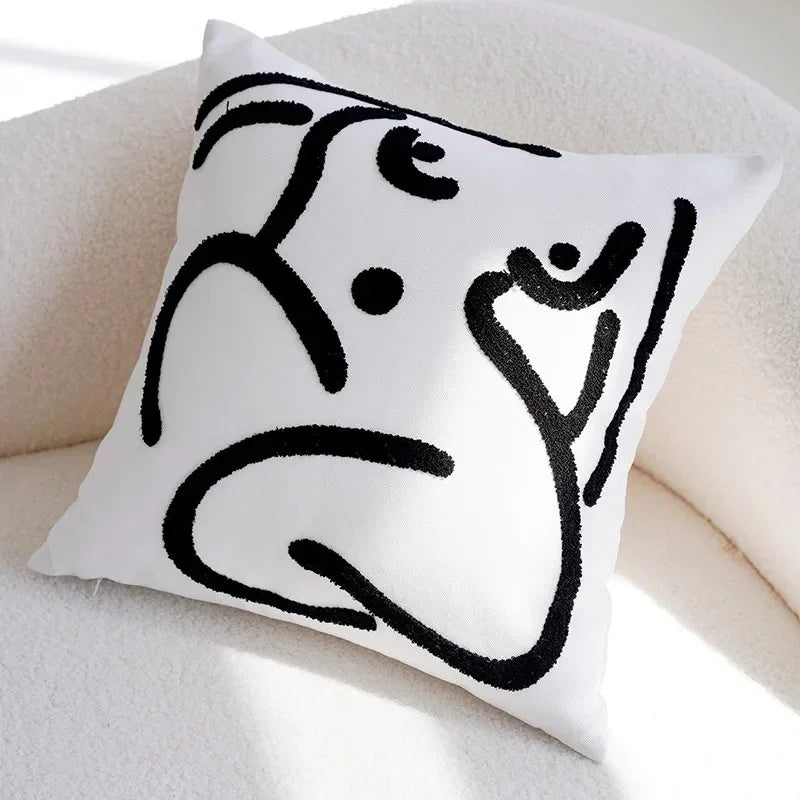 Kussensloop Vintage Bruin en Crème Patchwork – Zacht Polyester met Verborgen Ritssluiting 45x45cm en 30x50cm 8