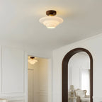 Plafondlamp Hout en Glas Scandinavisch E27 Hal Gang Keuken Eetkamer Nordic Naturel Koper