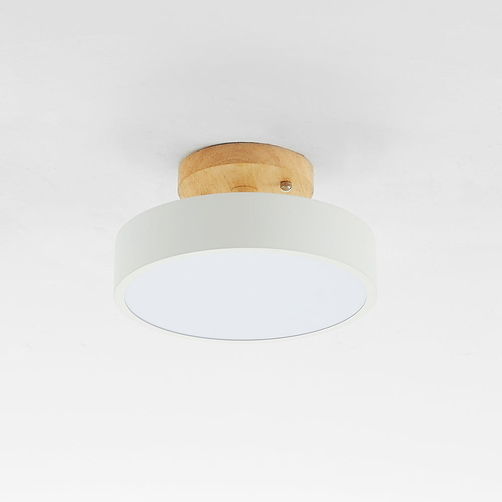Moderne LED Plafondlamp – Plafonnière van Hout & Acryl voor Slaapkamer, Eetkamer & Woonkamer, 5 Kleuren – LunaLux