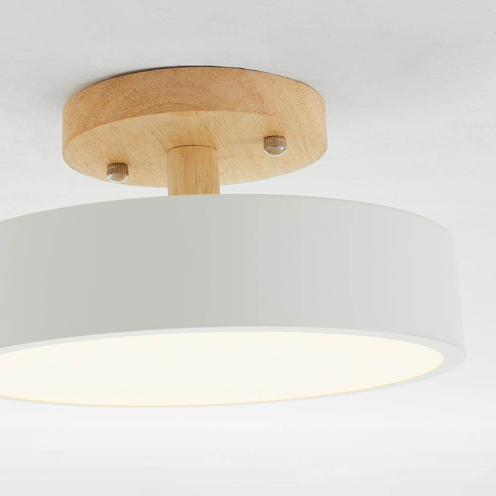 Moderne LED Plafondlamp – Plafonnière van Hout & Acryl voor Slaapkamer, Eetkamer & Woonkamer, 5 Kleuren – LunaLux