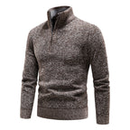 Trui Heren Half-Zip Comfortabel Beige