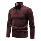 Trui Heren Half-Zip Comfortabel Rood