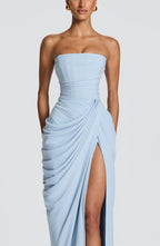 Flōre | Sculpturale Avondjurk met Corset en Drapering