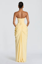 Flōre | Sculpturale Avondjurk met Corset en Drapering
