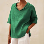 Amara | Blouse Dames - V-hals Groen