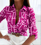 Callista | Blouse Dames - Reverskraag Paars