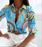 Callista | Blouse Dames - Reverskraag Lichtblauw