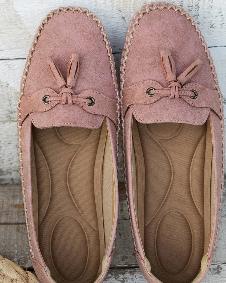 Luna | Vrouwen Instaploafers - Gedempte Binnenzool Met Strikdetail