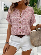 Elora | Dames Blouse - Bloemenprint - Casual Fit