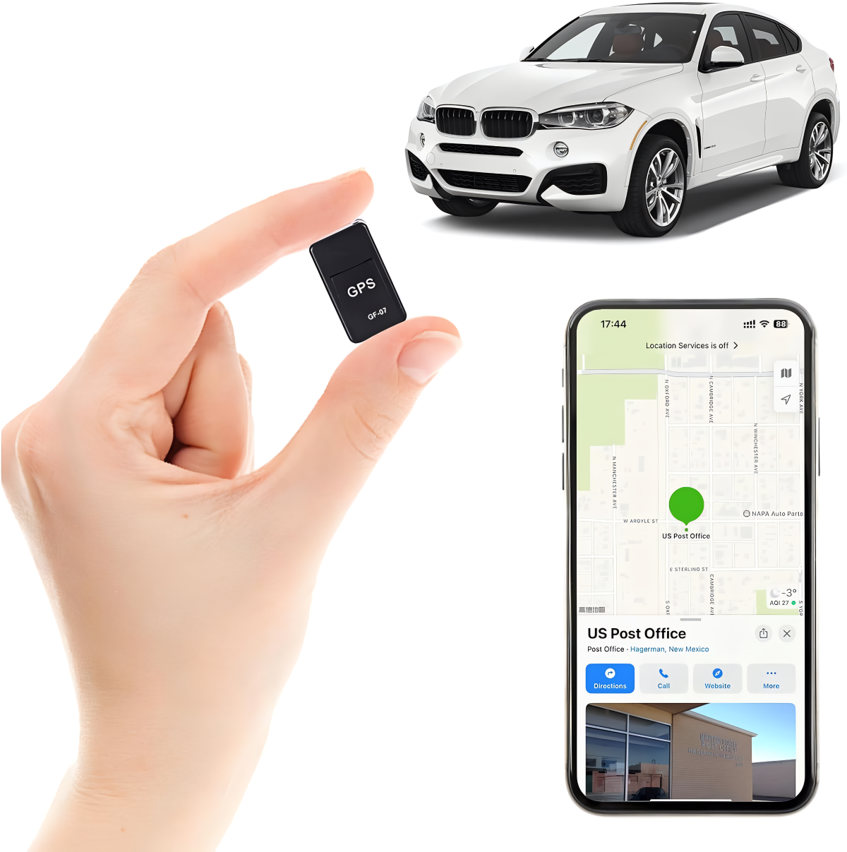 Compacte GPS-tracker met Magneet – GPS Tracker Auto, Motor & Bagage, Waterdicht, tot 180 Dagen Batterij