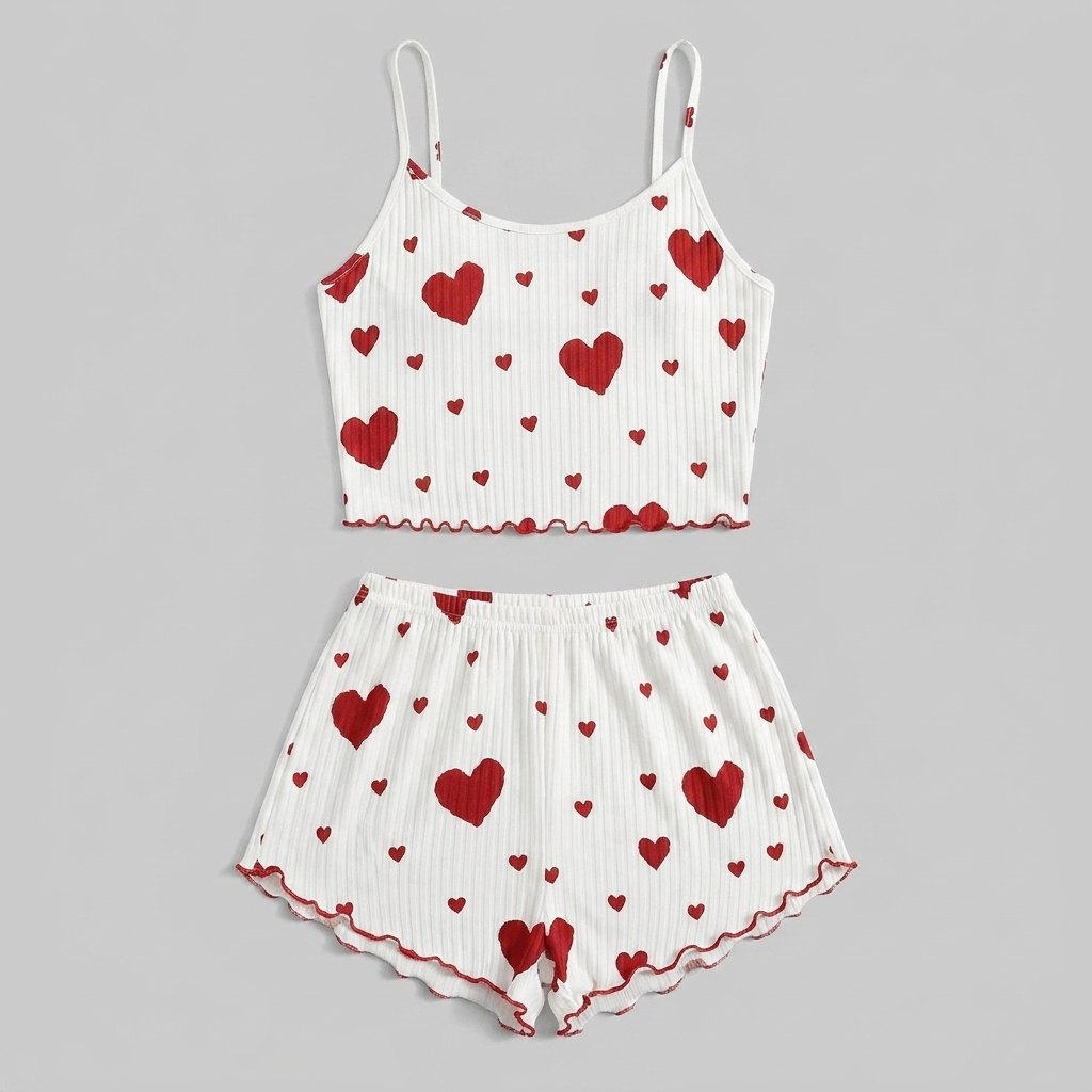 Novalie | Nachtkledingset Dames - Hartenprint