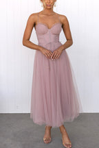 Mira | Dames Lange Zomerjurk - Chiffon, Mouwloos, Enkellengte