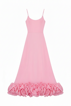 Mira | Dames Maxi Jurk - Spaghettibandjes, Ruches, Zomerstijl