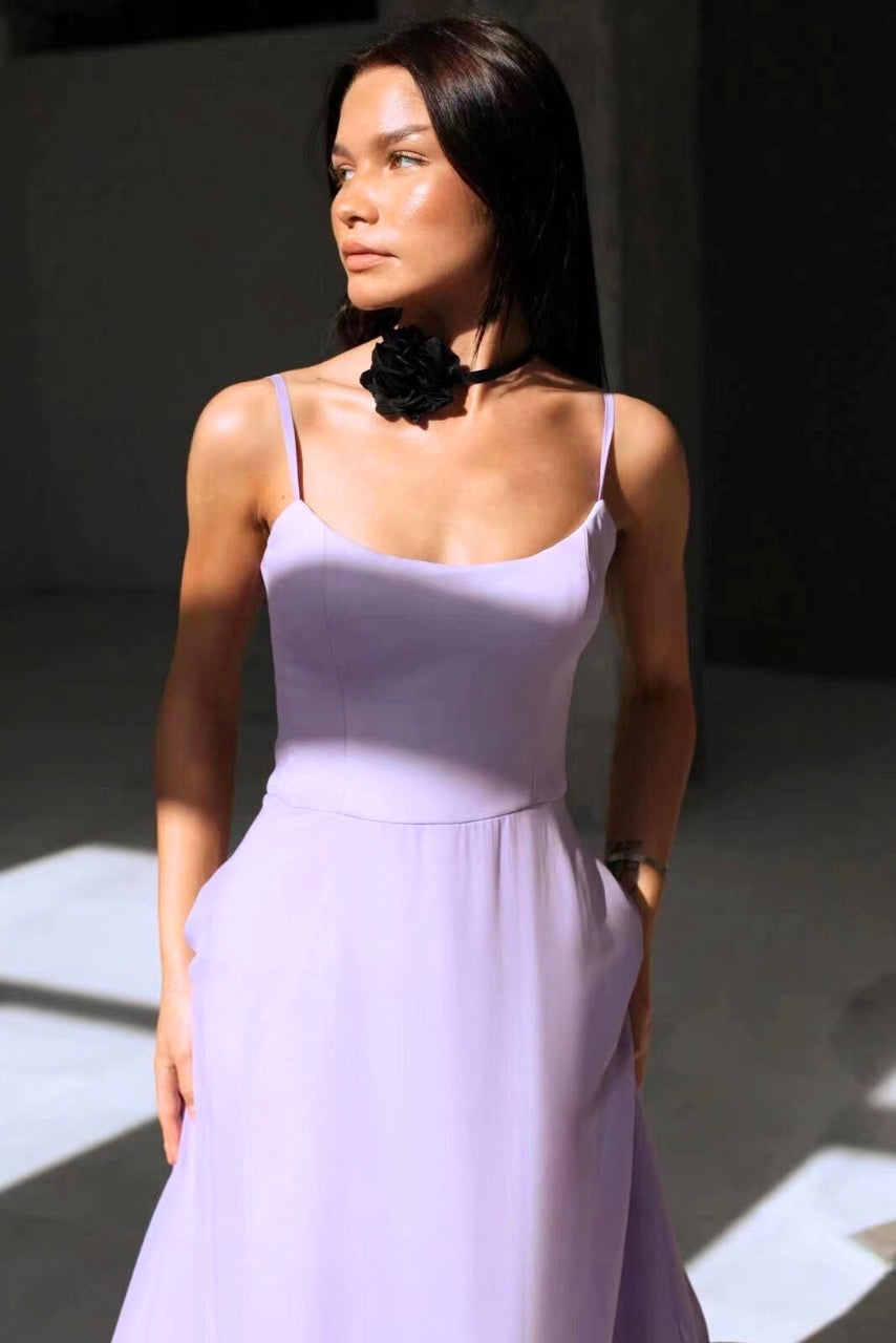 Mira | Dames Maxi Jurk - Spaghettibandjes, Ruches, Zomerstijl