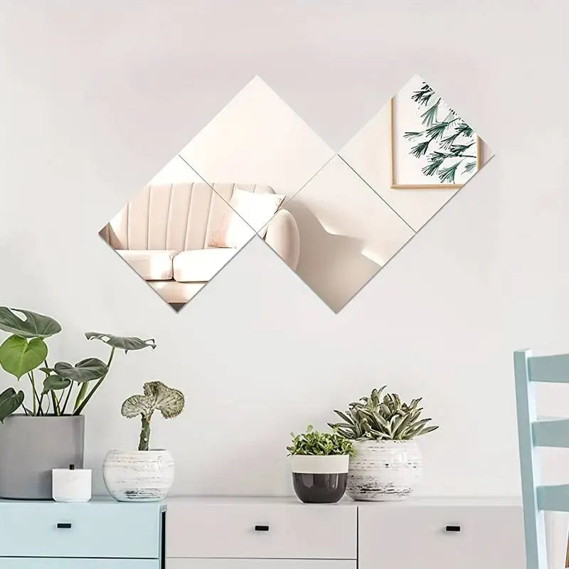 Moderne 3D Spiegel Muurstickers van Hoogwaardig Acrylaat – Decoratie voor Muren, Deuren en Meubels, Verkrijgbaar in Verschillende Maten 0