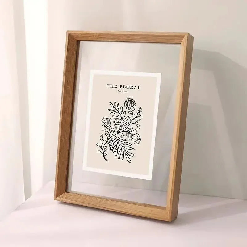 Moderne Fotolijsten van Hout en Glas in Diverse Maten - Stijlvolle Decoratie Houtnerf