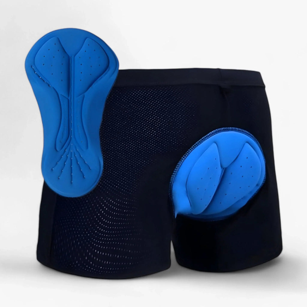 Motorbroek met 3D-gelvulling voor extra comfort. Blauw