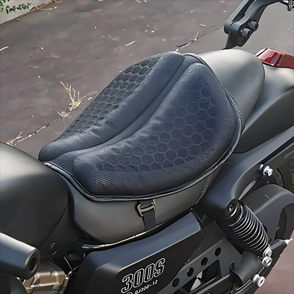 Motor Gel Zitkussen voor Lange Ritten - Bloemvormig Ergonomisch Zadel Kussen met Schokabsorptie, Antislip & Ademend 3D Mesh Default