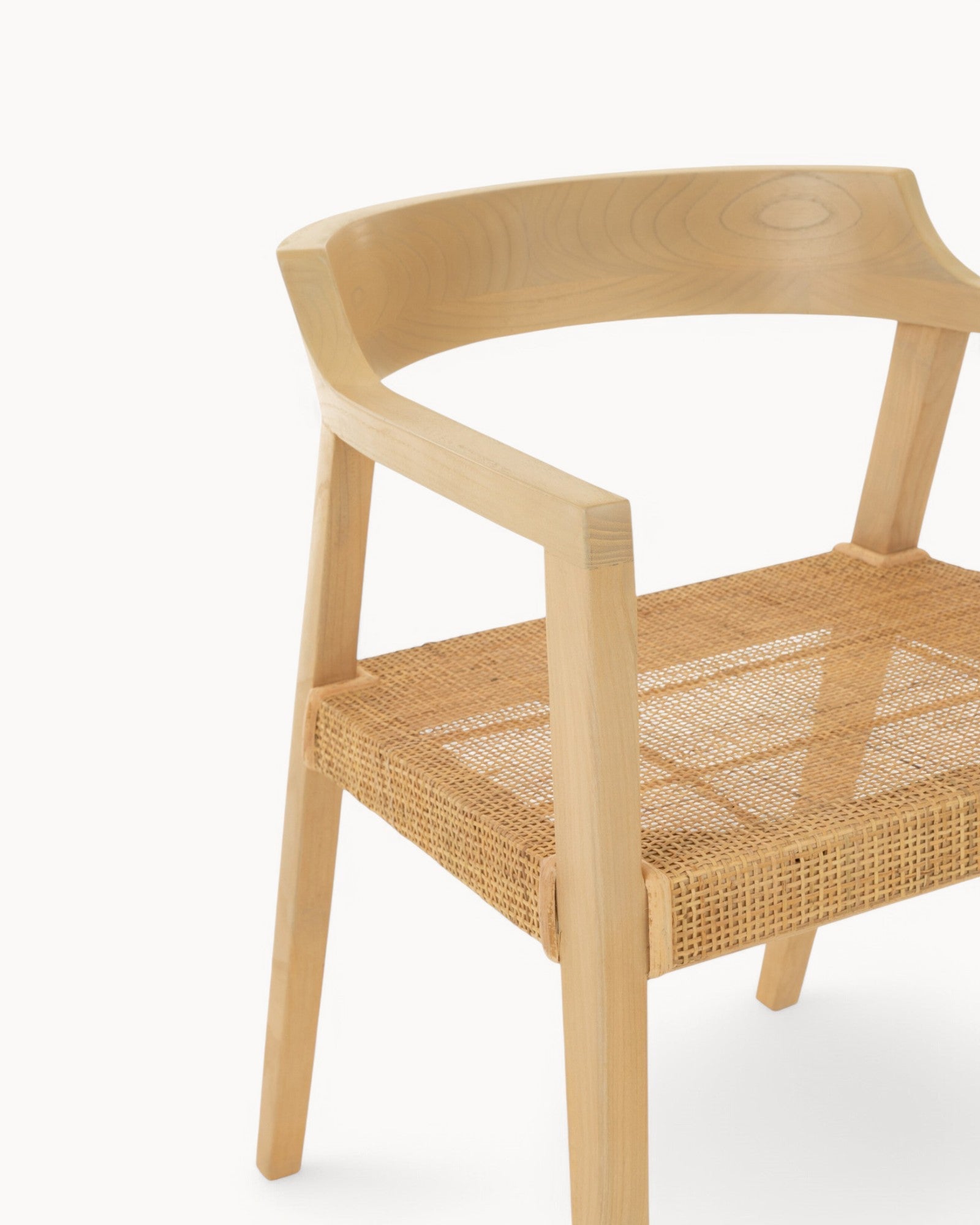 Natuurlijke Teakhouten Eetkamerstoel 55x55x71 cm – Comfortabele Stoel Voor Eetkamer Met Unieke Nerf 4