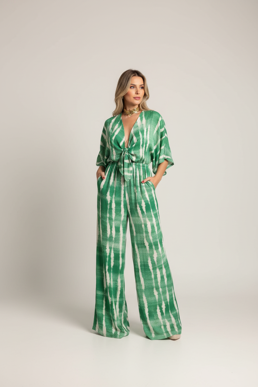 Lysandra | Jumpsuit Dames - Polyester Mix - V-hals
