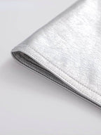 Yvaine | Rok Dames - Zilver Polyester - Hoge Taille