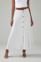 Seraphina | Maxi Rok Dames - Polyester - Losvallend Wit