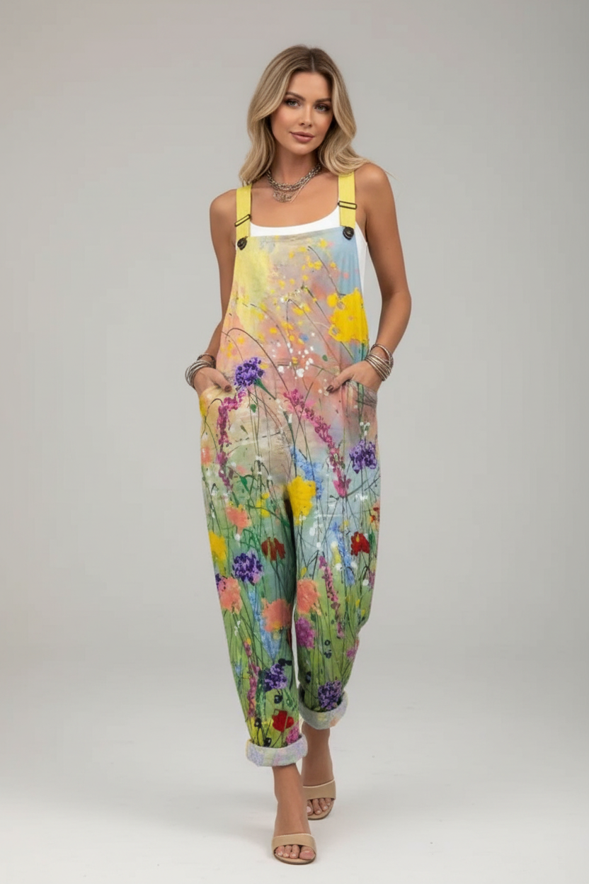 Celeste | Jumpsuit Dames - Vintage Bloemenprint Relaxed