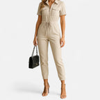Aurelia | Jumpsuit Dames - Linnen Beige