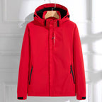 Damaris | Dames Functionele Jas met Capuchon en Rits - Waterdichte en Winddichte Outdoor Regenjas met Steekzakken