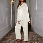 Yvaine | Pyjama Dames - Satijn - Blauw Wit