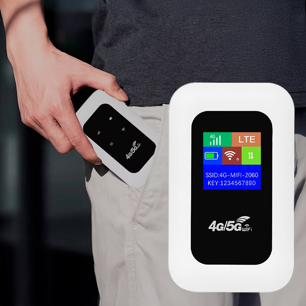 Draagbare 4G WiFi Router – Veilige Mobiele Internetverbinding voor Camper, Caravan en Reizen | 10 Apparaten | 150 Mbps