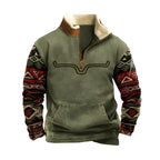 Trui Heren Halve Rits Warm Comfortabel Groen