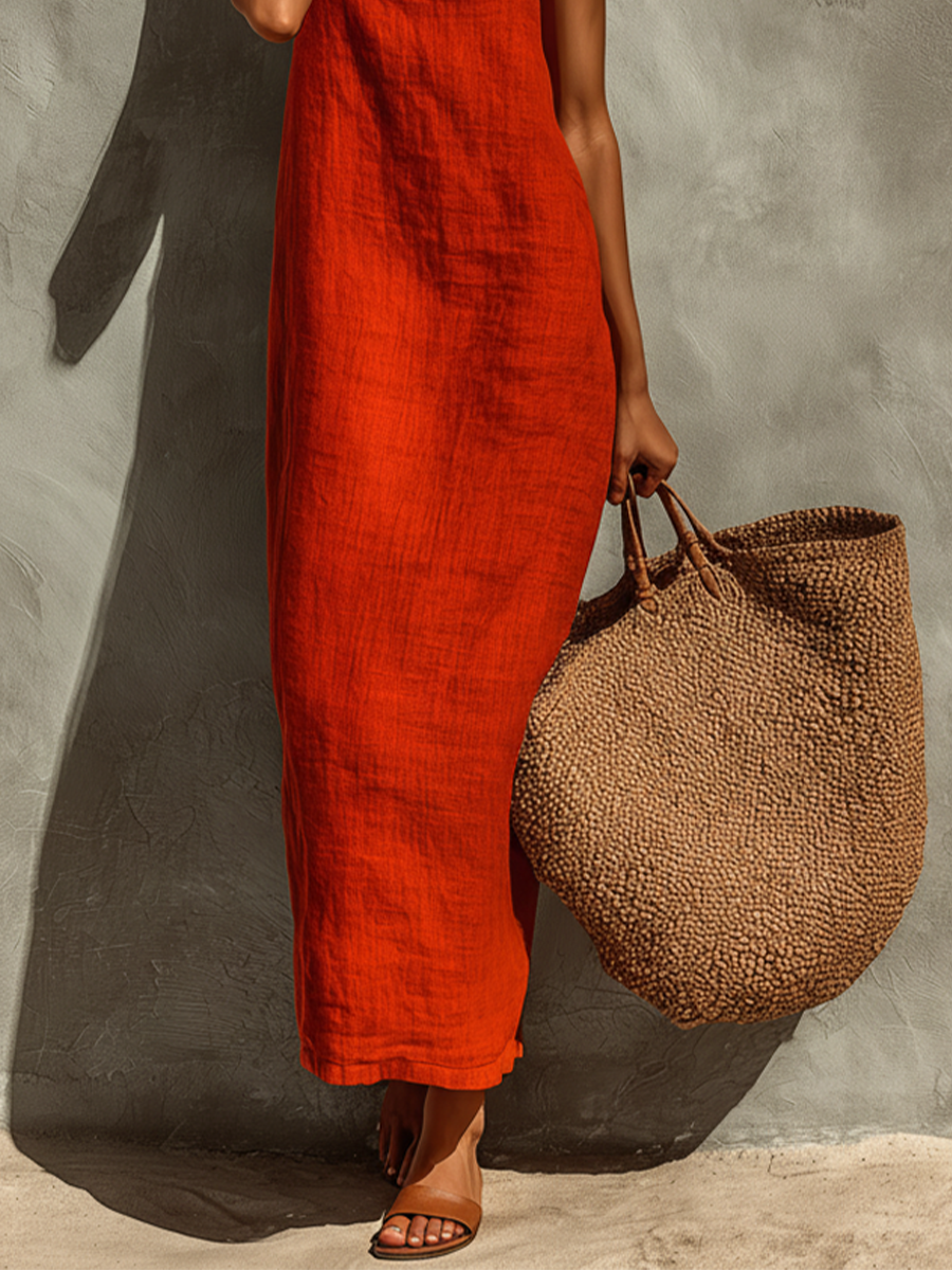 Eline | Boho Damesjurk - Spaghettibandjes Maxi Zomerjurk