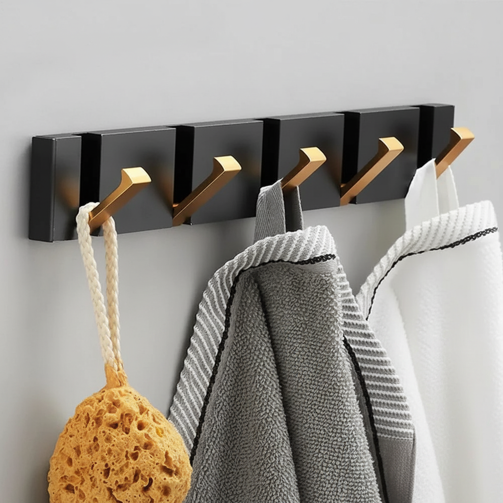 Roestvrijstalen Wandhaak met Opvouwbaar Ontwerp – Ruimtebesparend en Duurzaam voor Jassen en Accessoires