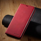 Magnetische Lederen Telefoonhoes voor Samsung – Stijlvolle Bescherming met Flip-Cover en Kaarthouder