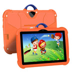 Kinder 7-inch Android-tablet 64GB - Quad-core lerntablet met schokbestendige hoes Oranje