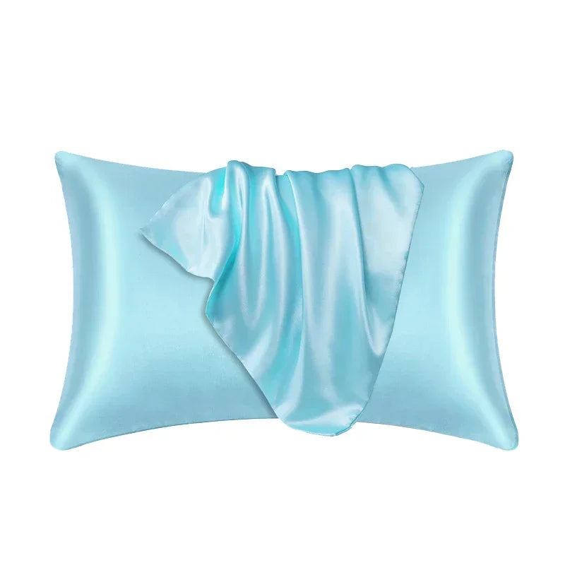 100% Mulberry Zijde Kussensloop – Zacht voor Haar & Huid Hemelsblauw 50 x 75 cm