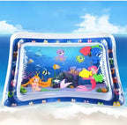 Opblaasbare Baby Buikligging-Watermat - Sensorische Speelmat & Educatief Tummy Time Speelgoed met Drijvende Zeediertjes voor Baby's 6