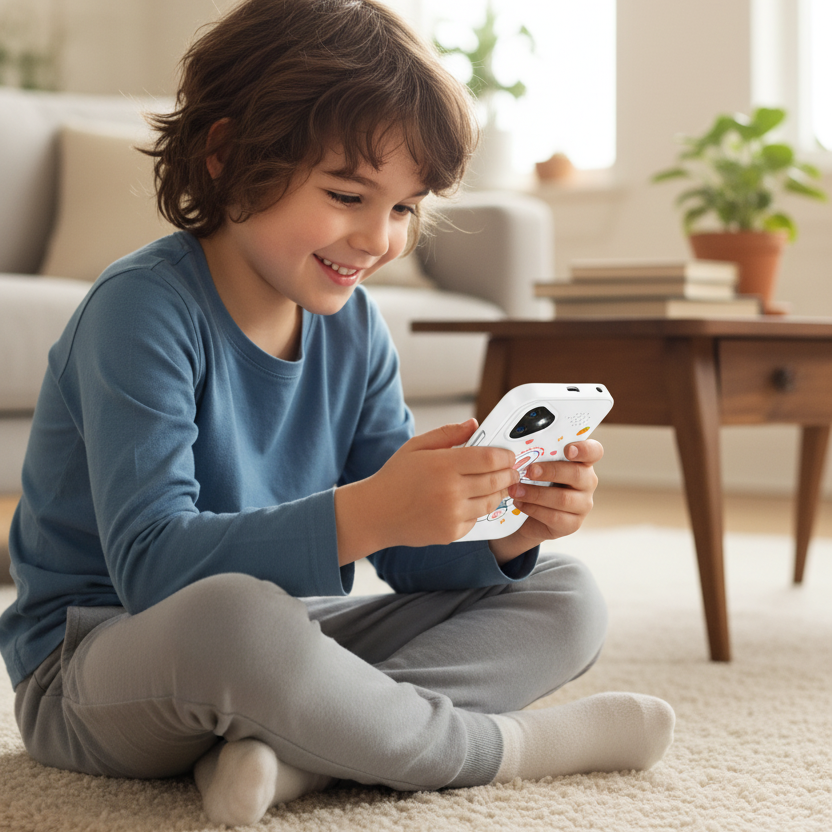 Kinder-smartphonespeelgoed met dubbele camera - 1080P HD-video & MP3-muziekspeler met spelletjes