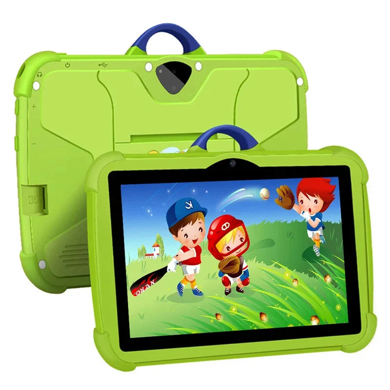 Kinder 7-inch Android-tablet 64GB - Quad-core lerntablet met schokbestendige hoes Groen