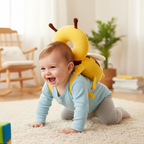 Little Bee babyhoofdbeschermingskussen - Ademende valbeschermmuts voor hoofdbescherming bij kleine kinderen, kerstcadeau