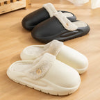Zahara | Waterdichte Winter Pluche Pantoffels voor Dames & Heren - Warme Thermo-Huisschoenen met Afneembare Fleecevoering & Antislip Rubberen Zool