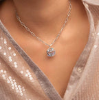 Bersh | Moederdag MAMA Ketting Cadeau - Onregelmatige Ronde Beschermhanger van Waterdicht Roestvrij Staal, Fijn Mama-Sieraad Cadeau voor Vrouwen Mama - Variant 2