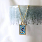 Tarotkaarten Ketting – Tarot Hanger Ketting van Roestvrij Staal, Zon, Maan, Ster & Wereld, Elk met Eigen Betekenis – Amore