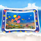 Opblaasbare Baby Buikligging-Watermat - Sensorische Speelmat & Educatief Tummy Time Speelgoed met Drijvende Zeediertjes voor Baby's 7